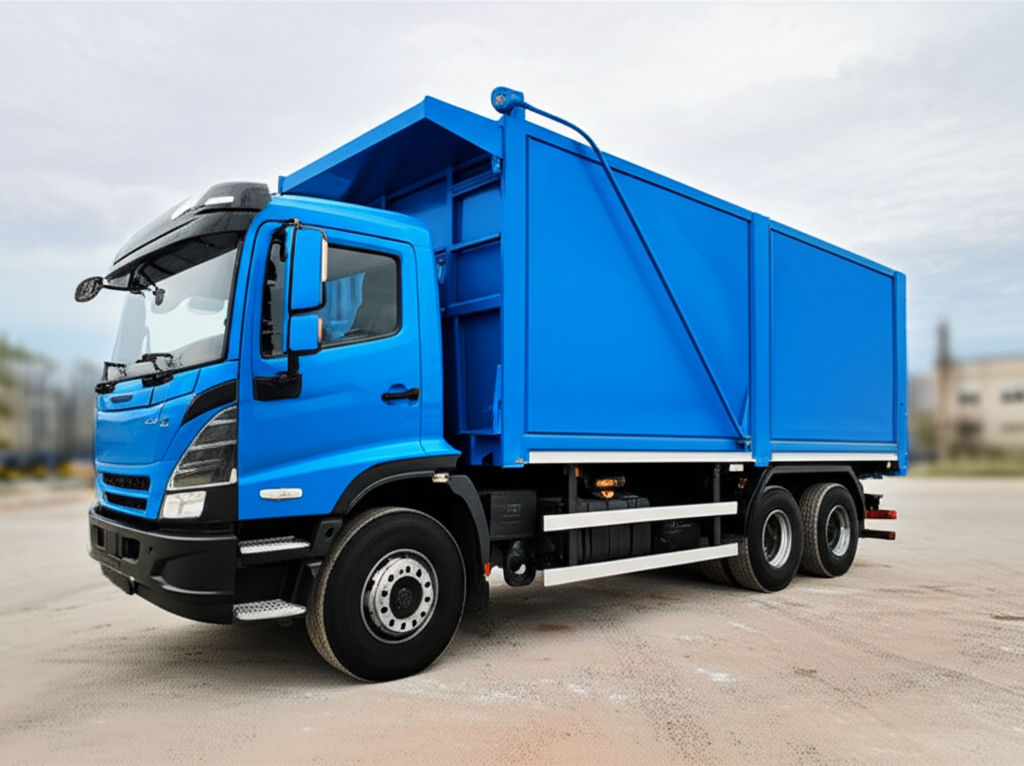 Caminhão com caçamba para coleta